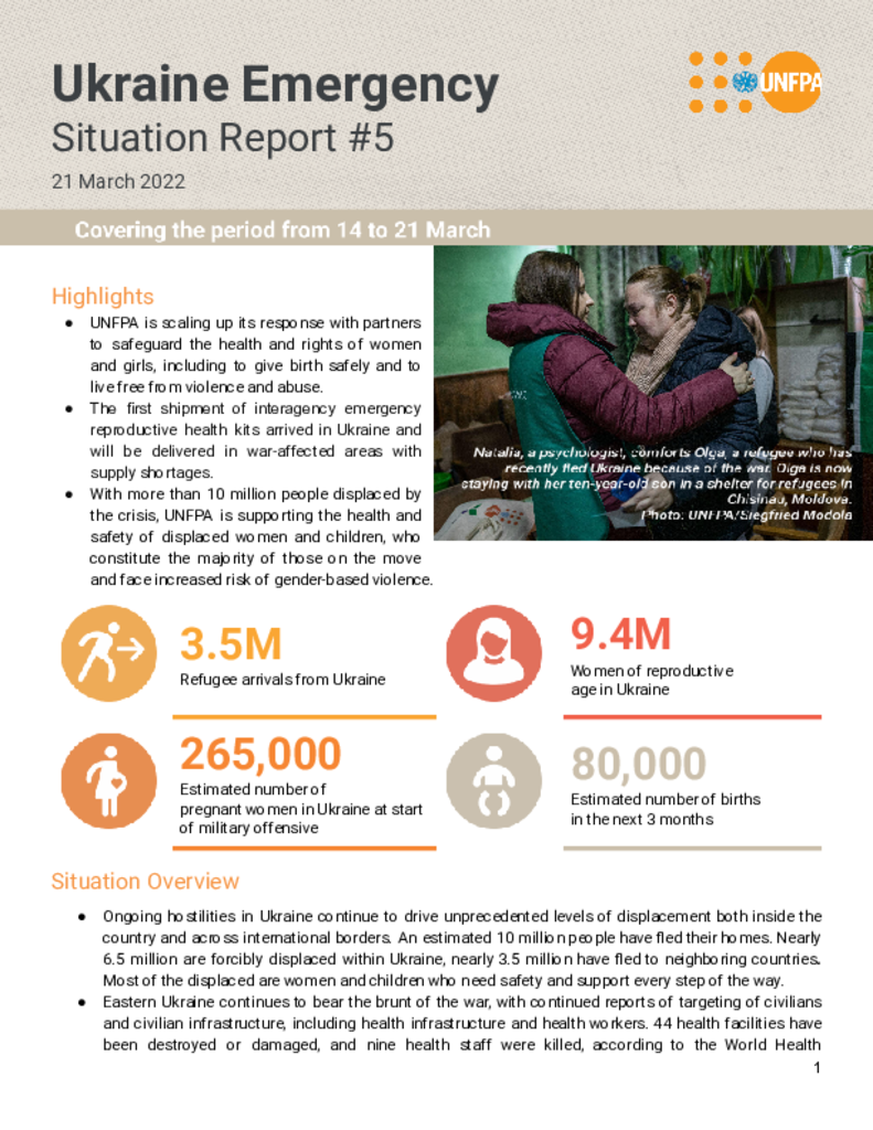 Ukraine Emergency Situation Report #5 – 21 March 2022