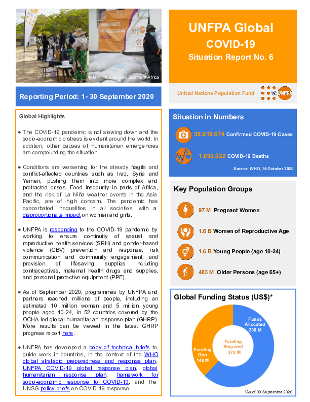 Global COVID-19 Situation Report No. 6