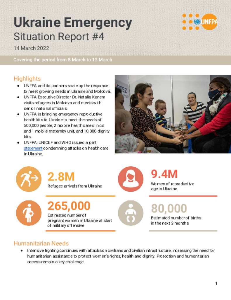 Ukraine Emergency Situation Report #4 - 14 March 2022