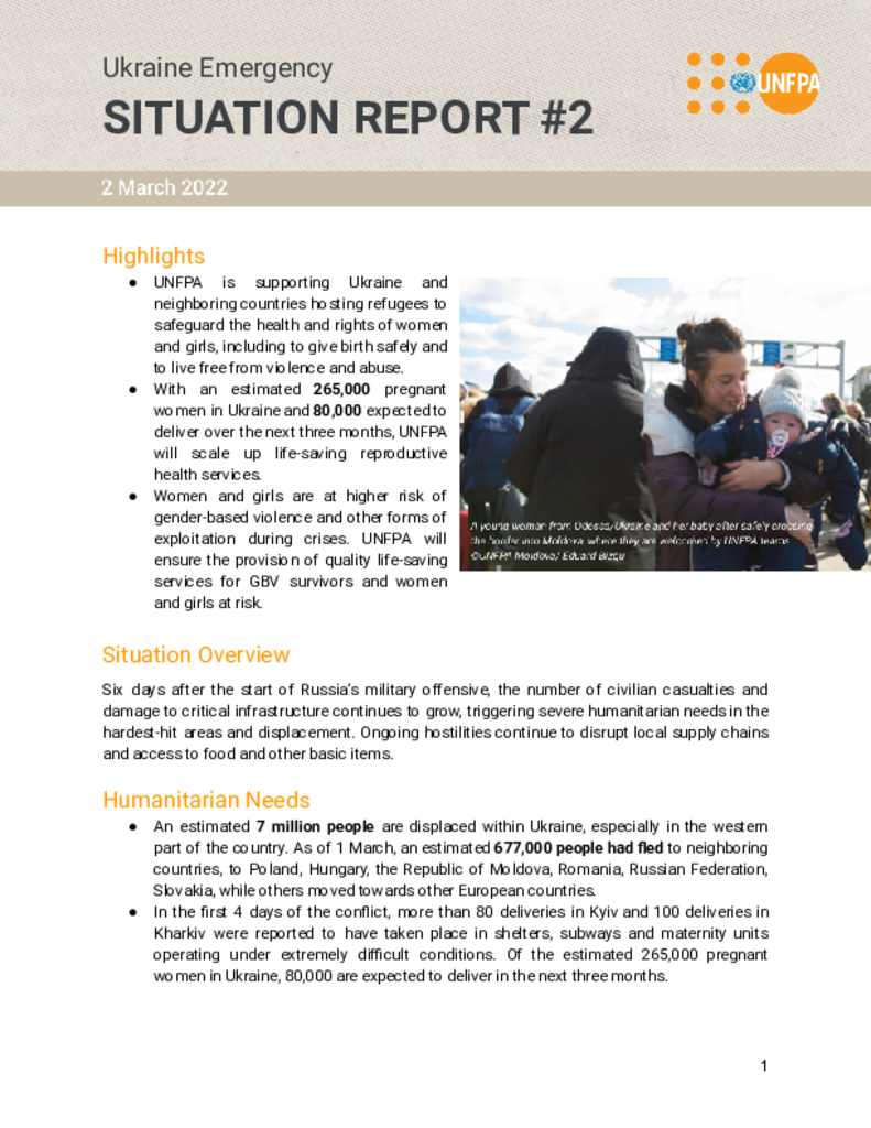 Ukraine Emergency Situation Report #2 - 2 March 2022